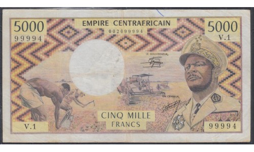 Центральная Африканская Республика 5000 франков (1978) Редкость! (Central African Republic 5000 francs (1978)) P 3a: VF+++