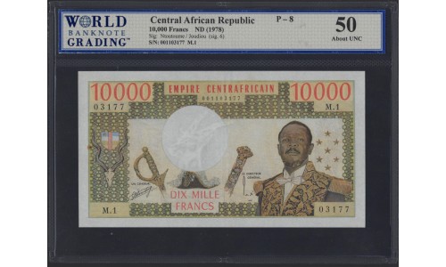 Центральная Африканская Республика 10000 франков (1978) (Central African Republic 10000 francs (1978)) P 8 : UNC