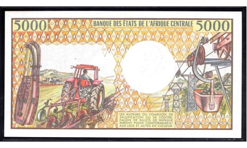 Чад  5000 франков ND (1984 - 91 г.) (CHAD 5000 francs ND (1984 - 91.)) P 11: UNC 