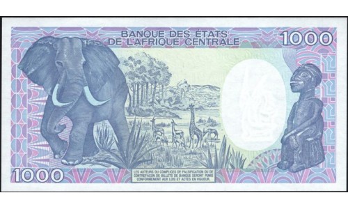 Чад 1000 франков 1992 (CHAD 1000 francs 1992) P 10Ac : UNC