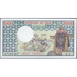 Чад 1000 франков 1974 - 1978 г. (CHAD 1000 francs 1974 - 1978) P 3b: UNC 