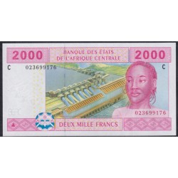 Чад 2000 франков 2002 года (CHAD 2000 francs 2002, CENTRAL AFRICAN STATES - Chad) P 608Ca: UNC 