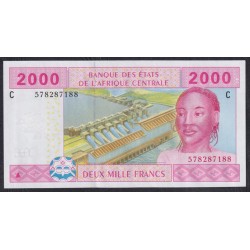 Чад 2000 франков 2002 года (CHAD 2000 francs 2002, CENTRAL AFRICAN STATES - Chad) P 608Cd: UNC 