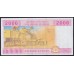 Чад 2000 франков 2002 года (CHAD 2000 francs 2002, CENTRAL AFRICAN STATES - Chad) P 608Cd: UNC 