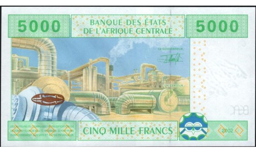 Чад 5000 франков 2002 года (CHAD 5000 francs 2002, CENTRAL AFRICAN STATES - Chad) P 609Ca: UNC 