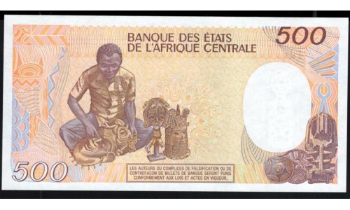 Чад 500 франков 01-01-1987 (CHAD 500 francs 01-01-1987) P 9b: UNC