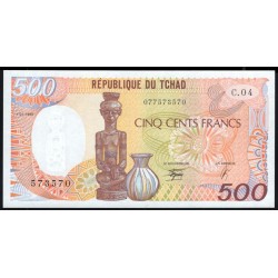 Чад 500 франков 01-01-1990 (CHAD 500 francs 01-01-1990) P 9c: UNC