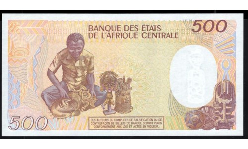 Чад 500 франков 01-01-1990 (CHAD 500 francs 01-01-1990) P 9c: UNC