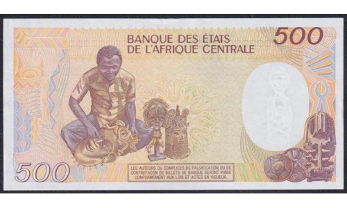 Чад  500 франков 01.01.1990 года, 575982 (CHAD 500 francs 01.01.1990) P 9c: UNC 