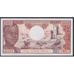 Чад 500 франков 1974 г. (CHAD 500 francs 1974) P 2a: UNC 