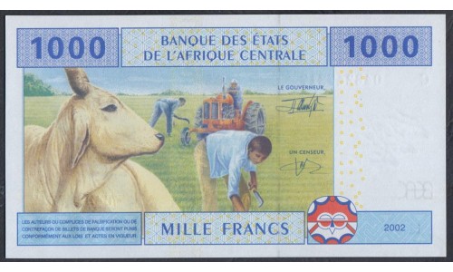 Чад 1000 франков 2002 года (CHAD 1000 francs 2002, CENTRAL AFRICAN STATES - Chad) P 607Ca: UNC 