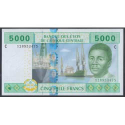 Чад 5000 франков 2002 года (CHAD 5000 francs 2002, CENTRAL AFRICAN STATES - Chad) P 609Ca: UNC 