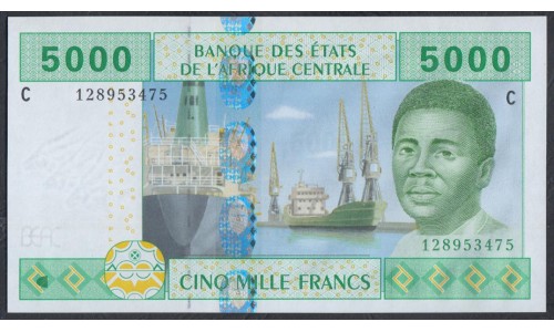 Чад 5000 франков 2002 года (CHAD 5000 francs 2002, CENTRAL AFRICAN STATES - Chad) P 609Ca: UNC 