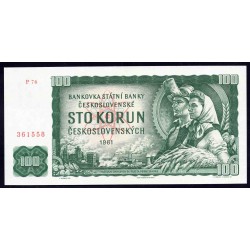 Чехословакия 100 корун 1961 г. (CZECHOSLOVAKIA  100 Korun 1961) P91b:Unc
