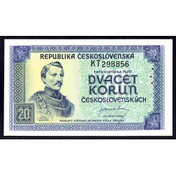 Чехословакия 20 корун ND (1945 г.) (CZECHOSLOVAKIA 20 Korun ND (1945)) P61а:Unc