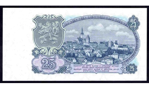Чехословакия 25 корун 1953 г. (CZECHOSLOVAKIA 25 Korun 1953) P84b:Unc