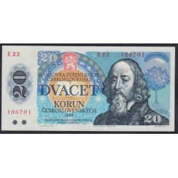 Чехословакия 20 корун 1988 г. (CZECHOSLOVAKIA 20 Korun 1988) P95:Unc