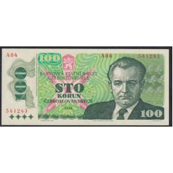 Чехословакия 100 крон 1989 г. (CZECHOSLOVAKIA 100 Korun 1989) P 97: UNC