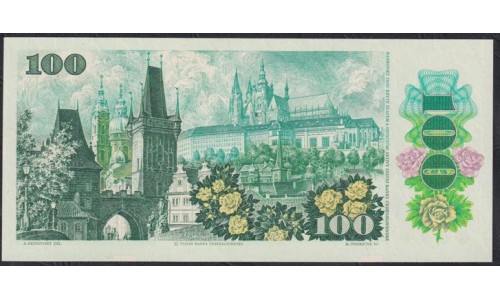 Чехословакия 100 крон 1989 г. (CZECHOSLOVAKIA 100 Korun 1989) P 97: UNC