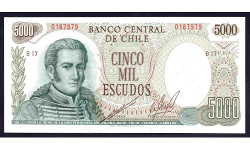 Чили 5000 эскудо (1967-1975) (CHILE 5000 Escudos (1967-1975)) P 147b : UNC
