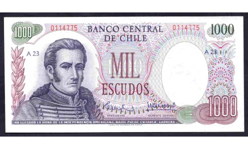 Чили 1000 эскудо (1967-1975) (CHILE 1000 Escudos (1967-1975)) P 146(1) : UNC