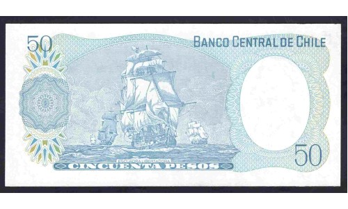 Чили 50 песо 1981 (CHILE 50 Pesos 1981) P 151b(2): UNC