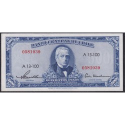 Чили 500 песо (1947-1959) (CHILE 500 Pesos (1947-1959)) P 115(5): UNC