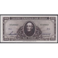 Чили 1000 песо (1947-1959) РЕДКИЕ, 0729963 H 2  (CHILE 1000 Pesos (1947-1959)) P 116(4): UNC