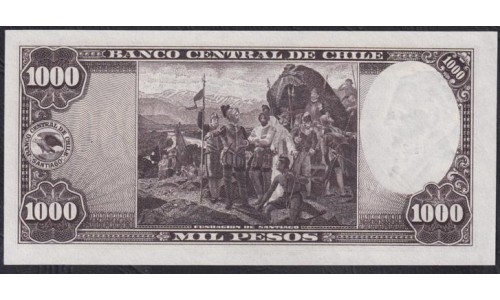 Чили 1000 песо (1947-1959) РЕДКИЕ, 0729963 H 2  (CHILE 1000 Pesos (1947-1959)) P 116(4): UNC