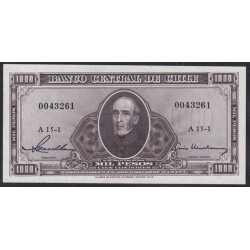 Чили 1000 песо (1947-1959) РЕДКИЕ (CHILE 1000 Pesos (1947-1959)) P 116(5): UNC
