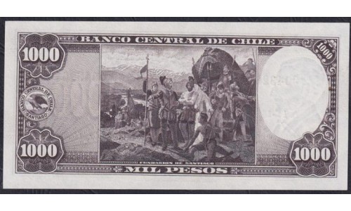 Чили 1000 песо (1947-1959) РЕДКИЕ (CHILE 1000 Pesos (1947-1959)) P 116(5): UNC