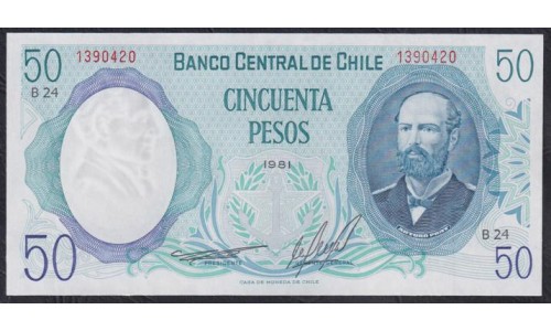 Чили 50 песо 1981 (CHILE 50 Pesos 1981) P 151b(1): UNC