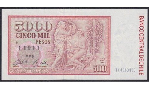 Чили 5000 песо 1995 (CHILE 5000 Pesos 1995) P 155e: aUNC