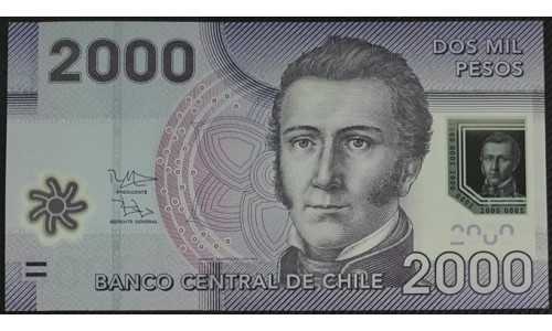Чили 2000 песо 2012 (CHILE 2000 Pesos 2012) P 162b : UNC