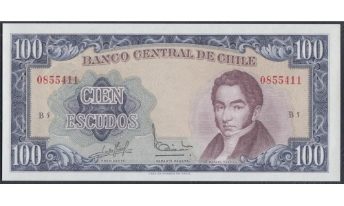 Чили 100 эскудо (1962-1975) (CHILE 100 Escudos (1962-1975)) P141а(1): UNC