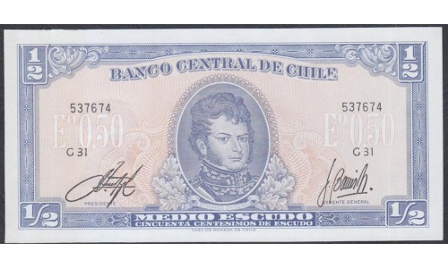Чили 1/2 эскудо (1962-1975) (CHILE ½ Escudo (1962-1975)) P 134Аa(3-1) : UNC