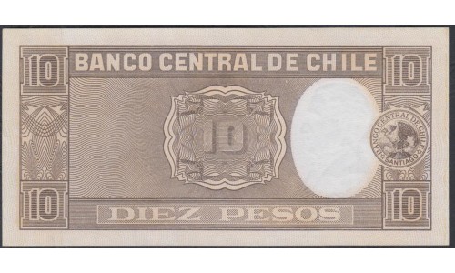 Чили 10 песо (1958-1959) (CHILE 10 Pesos (1958-1959)) P 120 : UNC