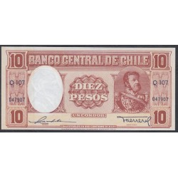 Чили 10 песо (1947-1958) (CHILE 10 Pesos (1947-1958)) P 111(3): UNC