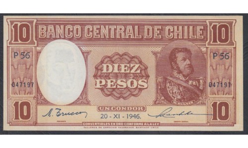 Чили 10 песо 1946 (CHILE 10 Pesos 1946) P 103 : UNC