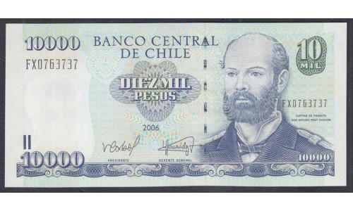 Чили 10000 песо 2006 год (CHILE 10000 Pesos 2006) P 157c: UNC