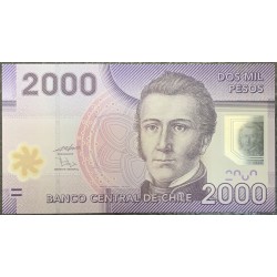 Чили 2000 песо 2009 (CHILE 2000 Pesos 2009) P 162a : UNC