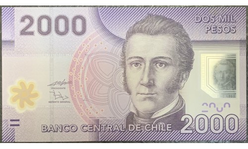 Чили 2000 песо 2009 (CHILE 2000 Pesos 2009) P 162a : UNC