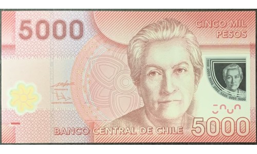 Чили 5000 песо 2011 (CHILE 5000 Pesos 2011) P 163b : UNC