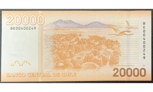 Чили 20000 песо 2011 (CHILE 20000 Pesos 2011) P 165b : UNC