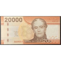 Чили 20000 песо 2016 (CHILE 20000 Pesos 2016) P 165g : UNC