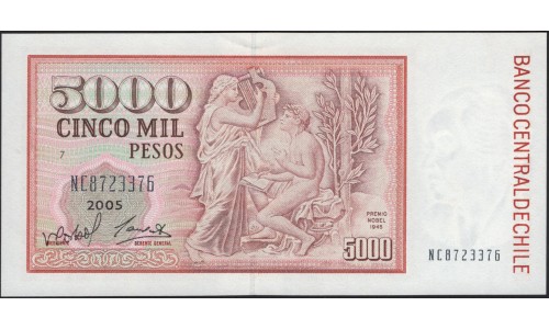 Чили 5000 песо 2005 (CHILE 5000 Pesos 2005) P 155e : UNC
