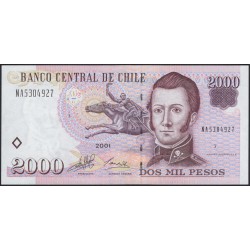 Чили 2000 песо 2001 (CHILE 2000 Pesos 2001) P 158a : UNC