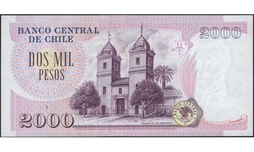 Чили 2000 песо 2001 (CHILE 2000 Pesos 2001) P 158a : UNC