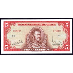 Чили 5 эскудо ND (1964 г.)  (CHILE 5 Escudos ND (1964)) P138:Unc