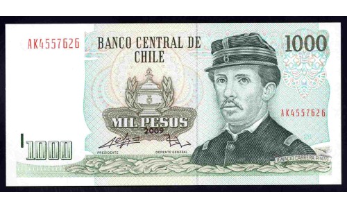 Чили 1000 песо 2009 (CHILE 1000 Pesos 2009) P 154g : UNC
